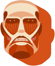 Attack on Titan Giant Titan head pomaranczowy