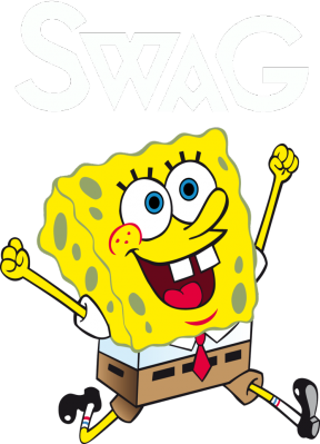 Spongebob Swag - Żółty T-Shirt - nadruk