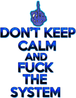 Don't Keep Calm and Fuck The System (man)