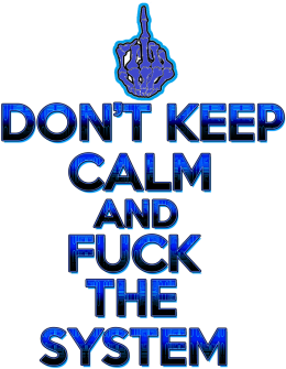 Don't Keep Calm and Fuck The System (man)