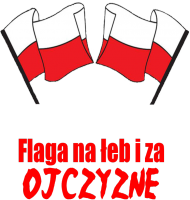 Flaga na łeb i za ojczyzne - Biała
