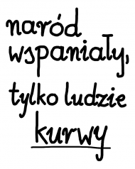 KOSZULKA NARÓD WSPANIAŁY, TYLKO LUDZIE KURWY