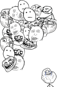 Koszulka czerwona Rage Comics męska