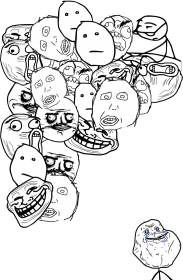 Koszulka pomarańczowa Rage Comics męska