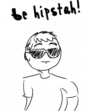 Koszulka Be hipstah! - Fanart by Toopis (Męska, Biała)