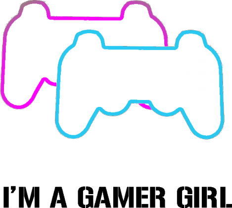 I'M A GAMER GIRL WERSJA 2 KOLOROWA RÓŻOWY I NIEBIESKI