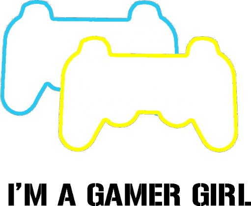 I'M A GAMER GIRL  WERSJA PADA 2 KOLORY NIEBIESKI I ŻÓŁTY