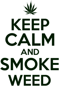 keep calm and smoke weed koszulka biała  męska