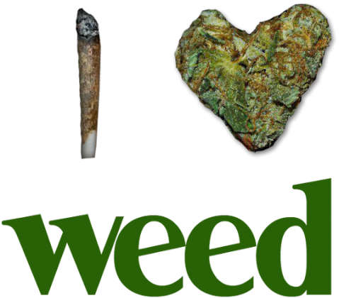 bluza i love weed