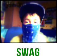 Koszulka ,,SWAG'' Cyjanowa