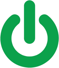 Power Button - zielony nadruk