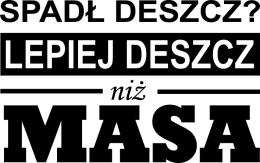 Koszulka męska Lepiej MASA biała i szara.