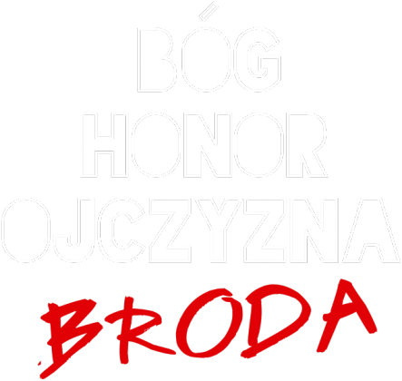 Bóg Honor Ojczyzna Broda - czarna
