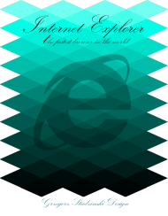 Internet Explorer diamonds light blue