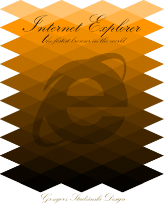 Internet Explorer diamonds orange
