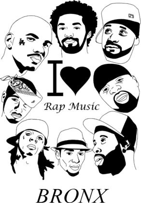 Bronx - Koszulka - I Love Rap Music