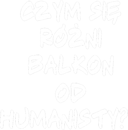 "Czym się różni balkon od humanisty" T-SHIRT CZARNA DAMSKA