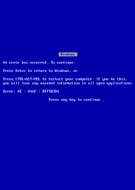 Blue Screen of Death Plakat Win98