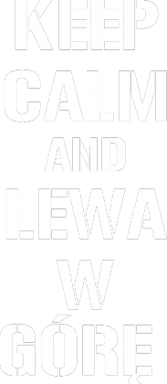 Czarna damska koszulka KEEP CALM AND LEWA W GÓRĘ