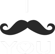 I love You Mustache Walentynki