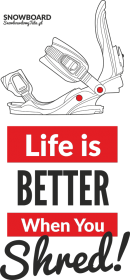 Koszulka męska - LIFE IS BETTER WHEN YOU SHRED (różne kolory!)
