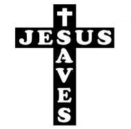 JESUS SAVES doulbeprint