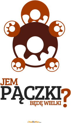 Jem pączki, będę wielki? Kolorowy w1 - Koszulki nietypowe chcetomiec.cupsell.plzór