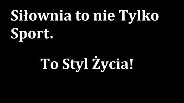 Koszulka "Siłownia to nie tylko sport to styl życia"