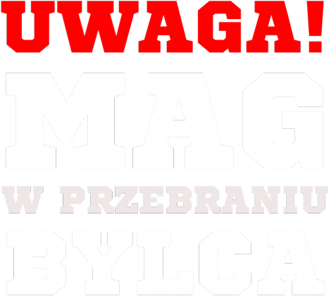 Uwaga! Mag w przebraniu bylca T-SHIRT CZARNY MĘSKI