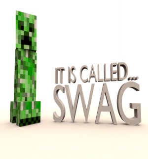 Minecraft Creeper SWAG - Męska #1 - nadruk