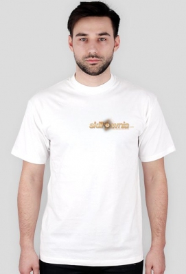 Koszulka biała - logotyp złoty - Skillownia