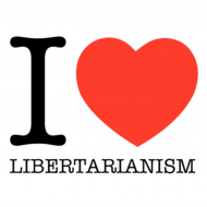 I Love Libertarianism - biała koszulka