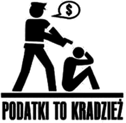 Podatki to kradzież - koszulka dwa kolory