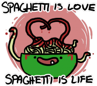 Koszulka Spaghetti is love damska