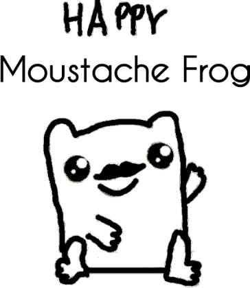 Happy Moustache Frog Dziecięca Dziewczęca