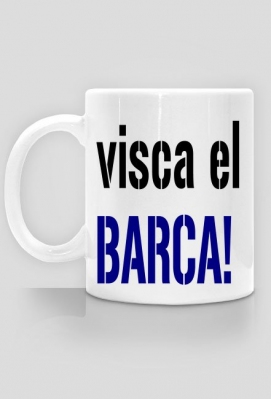 Kubek white FC BARCELONA - chudy