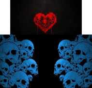 love Skull on the sky
