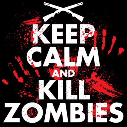 Bluza męska, czarna ''Keep Calm and Kill Zombies''