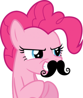 Pinkie Pie Moustache and Cupcakes