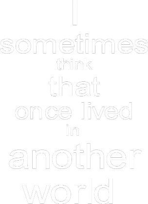 I sometimes think/ męska