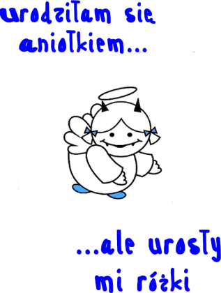 ANIOŁEK Z RÓŻKAMI biały t shirt krótki rękaw