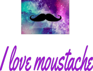 T-shirt "I love moustache" dla dziewczyn