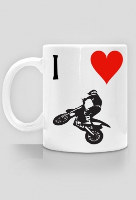 I love moto kubek jednostronny :) - Silnik, dwa koła i mina wesoła