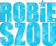 'Robie Szou' Classic - Męska - Czarna - Niebieski Napis