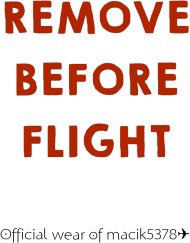 BLUZA REMOVE BEFORE FLIGHT ✈