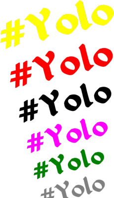Yolo - nadruk