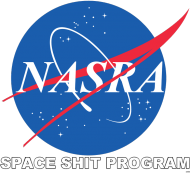 NASRA space shit program T-shirt męski