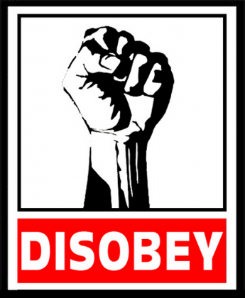 Disobey Fist T shirt (M)