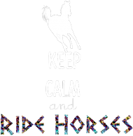 Keep Calm and Ride Horses Black