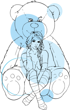 Teddybear girl blue #5